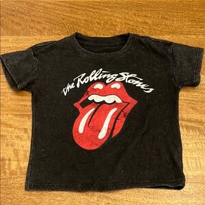 Toddler Rolling Stones Black and Red Short Sleeve Tee